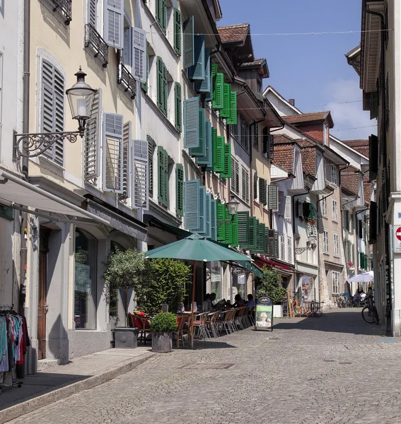 Staré město, ulice v solothurn — Stock fotografie