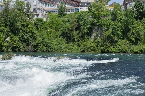 Река Рейн прямо над Рейнским водопадом — стоковое фото