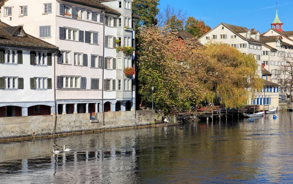 Zurich, the Limmat river — Stock Photo, Image