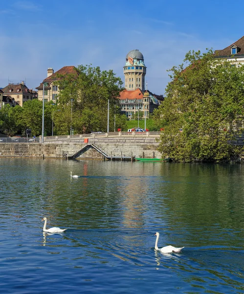 Zurique, o rio Limmat — Fotografia de Stock