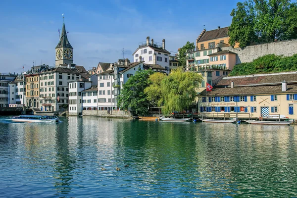 Zürich, de rivier van de limmat — Stockfoto