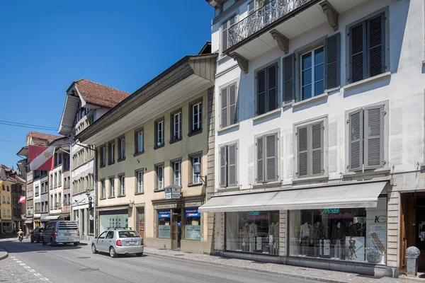 Rua da cidade velha em Thun — Fotografia de Stock