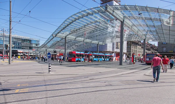 Bahnhofplatz square in Bern — Stock Photo, Image