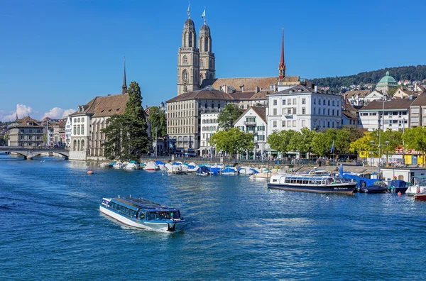 Zurych, rzeki limmat — Zdjęcie stockowe