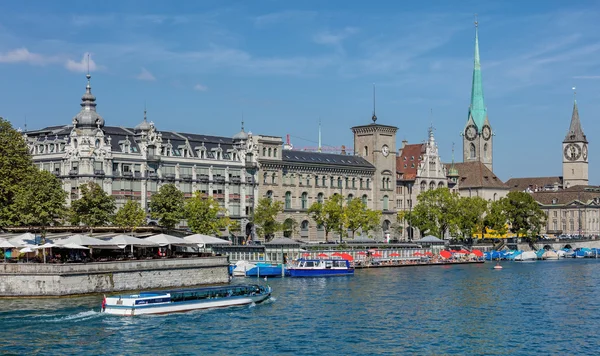 Zurich, the Limmat river — Stock Photo, Image