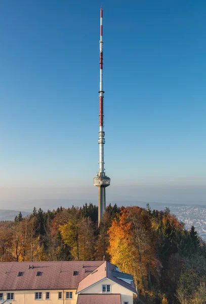 Telecommunication tower on the top of Mt. Uetliberg — Stock Photo, Image