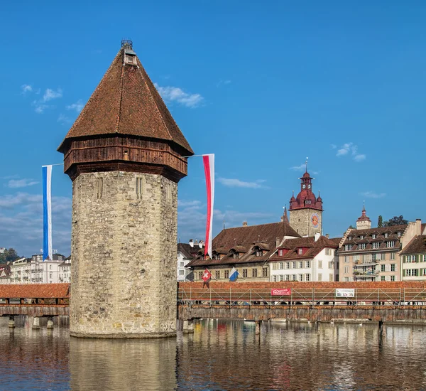 Torre dell'acqua a Lucerna, Svizzera — Foto Stock