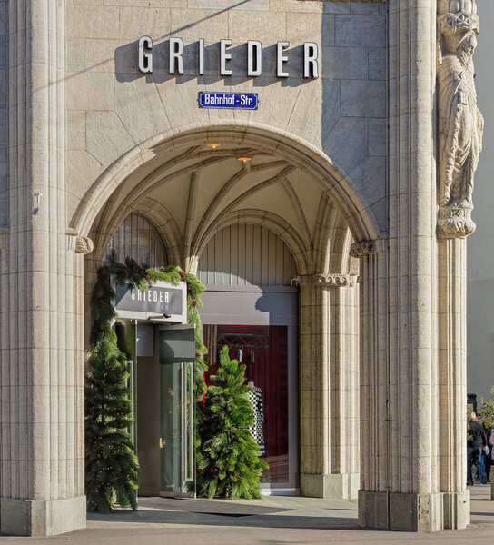 Entrance to the Bongenie Grieder store in Zurich