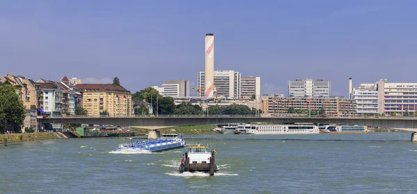 Rhine river in Basel — Stock Photo, Image