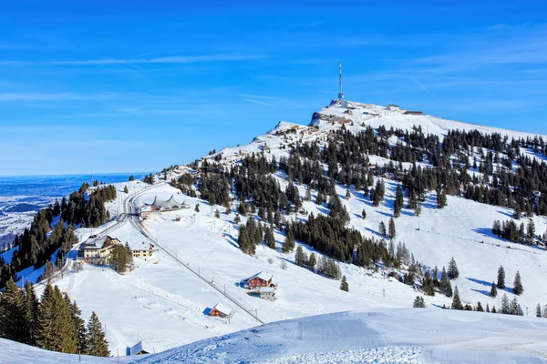 Felső Mount Rigi télen — Stock Fotó