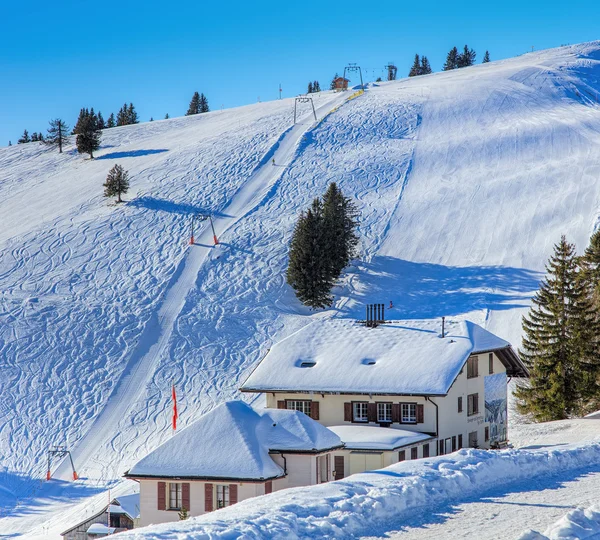 Δες στο Mount Rigi στην Ελβετία το χειμώνα — Φωτογραφία Αρχείου