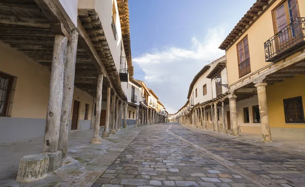 Casas Arcadas Dois Andares Que Constituem Excelente Exemplo Arquitetura Tradicional — Fotografia de Stock