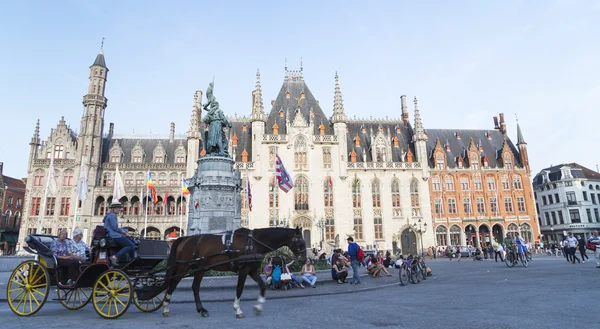 Det historiske sentrum av Brugge i – stockfoto