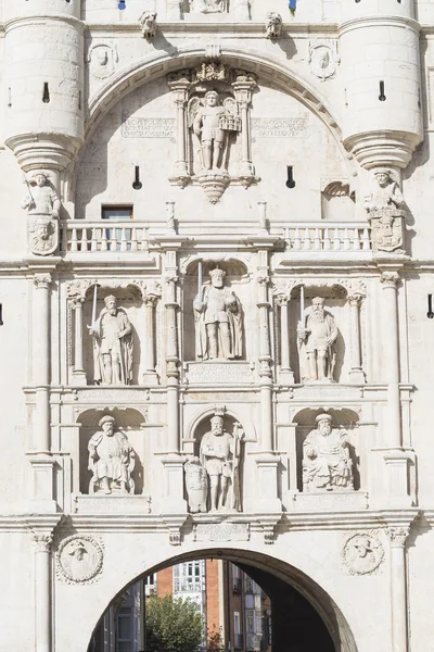 Detalhes de Arco de Santa Maria, Burgos — Fotografia de Stock