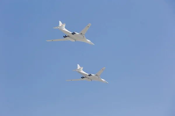 Supersonic strategic bombers Tu-160 (White Swan) — Stock Photo, Image