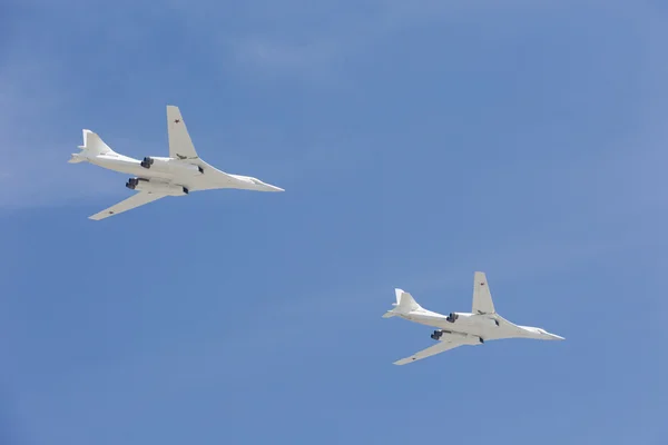 Supersonic strategic bombers Tu-160 (White Swan) — Stock Photo, Image