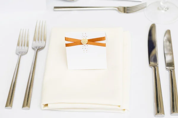 Luxury wedding gala table setting — Stock Photo, Image