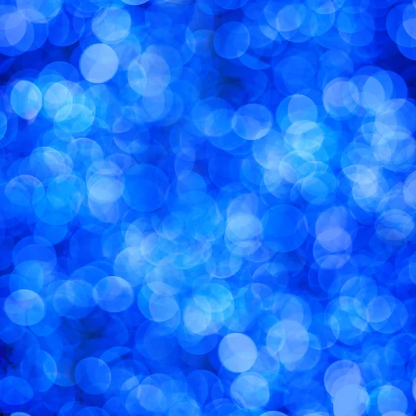 Blauer abstrakter Hintergrund verschwommener Lichter — Stockfoto