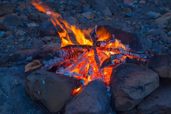 fire ring with rocks