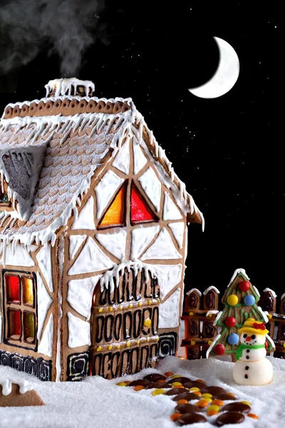 Natale casa di pan di zenzero — Foto Stock