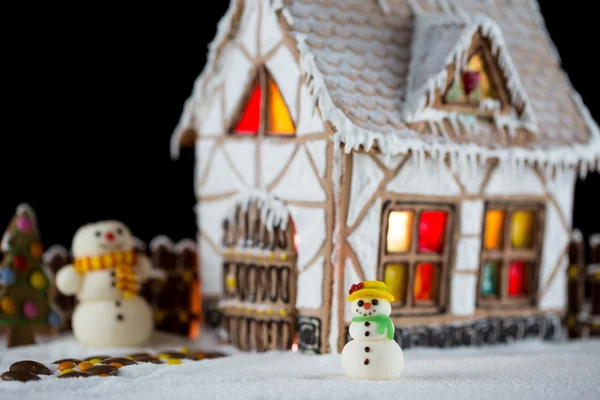 Natale casa di pan di zenzero — Foto Stock