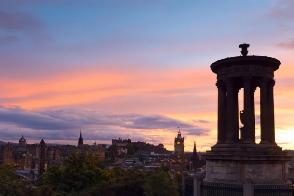 Edimburgo città al tramonto — Foto Stock