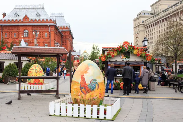 Moskevské ulice festival, přípravy na Velikonoce — Stock fotografie