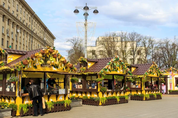 Festival de rue de Moscou, préparatifs pour Pâques — Photo