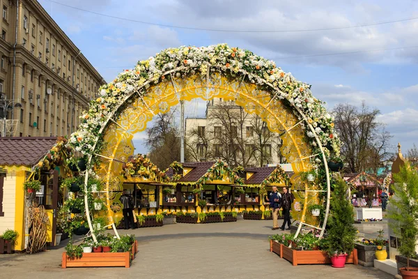 Moskauer Straßenfest, Vorbereitungen für Ostern — Stockfoto