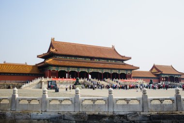 Beijing, Çin - 19 Mayıs 2016: Bir sürü insan ziyaret famo
