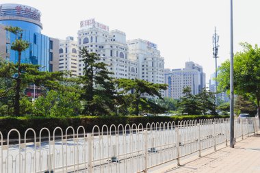 Beijing, Çin - 22 Mayıs 2016: peyzaj modern şehir şehir merkezinin