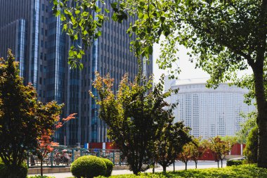 Beijing, Çin - 22 Mayıs 2016: peyzaj modern şehir şehir merkezinin