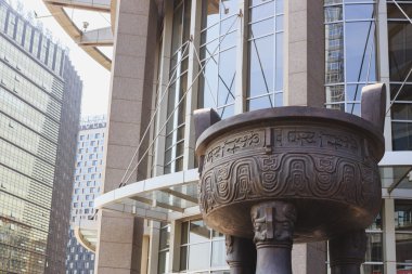 Beijing, Çin - 22 Mayıs 2016: peyzaj modern şehir şehir merkezinin