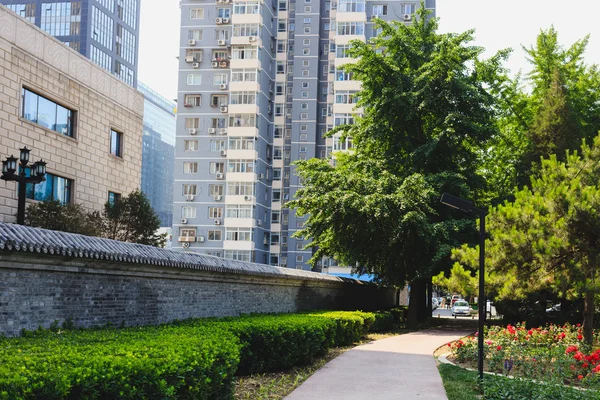 Beijing, Çin - 22 Mayıs 2016: peyzaj modern şehir şehir merkezinin