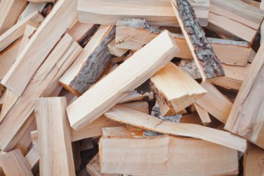 Kıyılmış yakacak odun dokusu