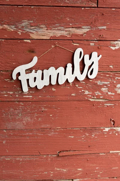 Wooden Family Sign Old Barn Board — Stock Photo, Image