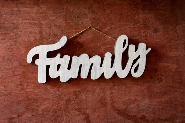 Wooden Family Sign Old Barn Board — Stock Photo, Image