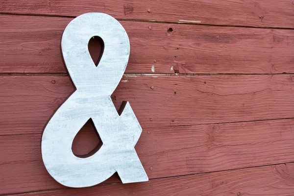 Ein Ampersand Schild Einer Wand — Stockfoto