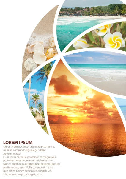 Kolaj seyahat. Kapak tasarımı, broşürler, el ilanları için kullanılabilir.