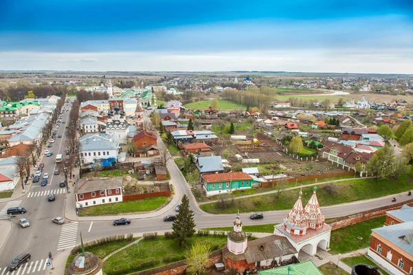 Όμορφο τοπίο. Θέα την παλιά ρωσική πόλη του Σούζνταλ. Gol — Φωτογραφία Αρχείου