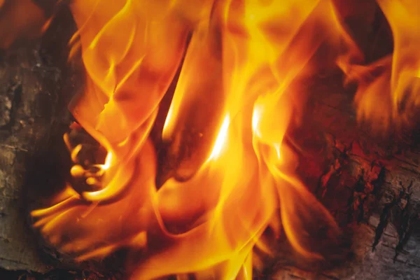Fényes Forró Láng Tűz Elvont Háttér Textúra Közelkép — Stock Fotó