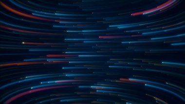 Soyut hareket neon arkaplan, parlak renkli ışıldayan parçacıklar