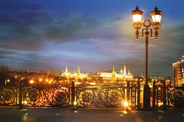 Bright night urban landscape, Moscow — Stock Photo, Image