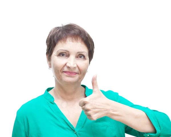 çekici duygusal kadın 50 yaşında, izole üzerinde beyaz backg