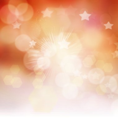 Altın şenlikli Noel arka plan ile defocused bokeh