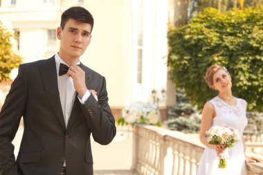 çekici gelin ve damat, düğünü