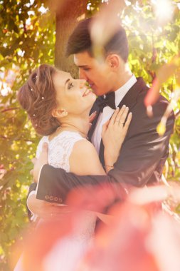 Yavaşça gelin damat kisses