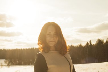 gün batımında selfie