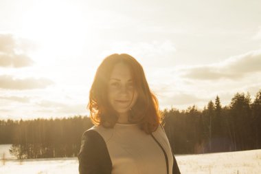 gün batımında selfie