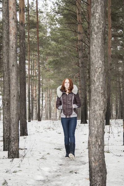 The red-haired girl — Stock Photo, Image